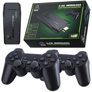 Game Stick Lite 4K Ultra HD Gaming Console with Two 2.4GHz Wireless Controllers for Classic and Retro Games